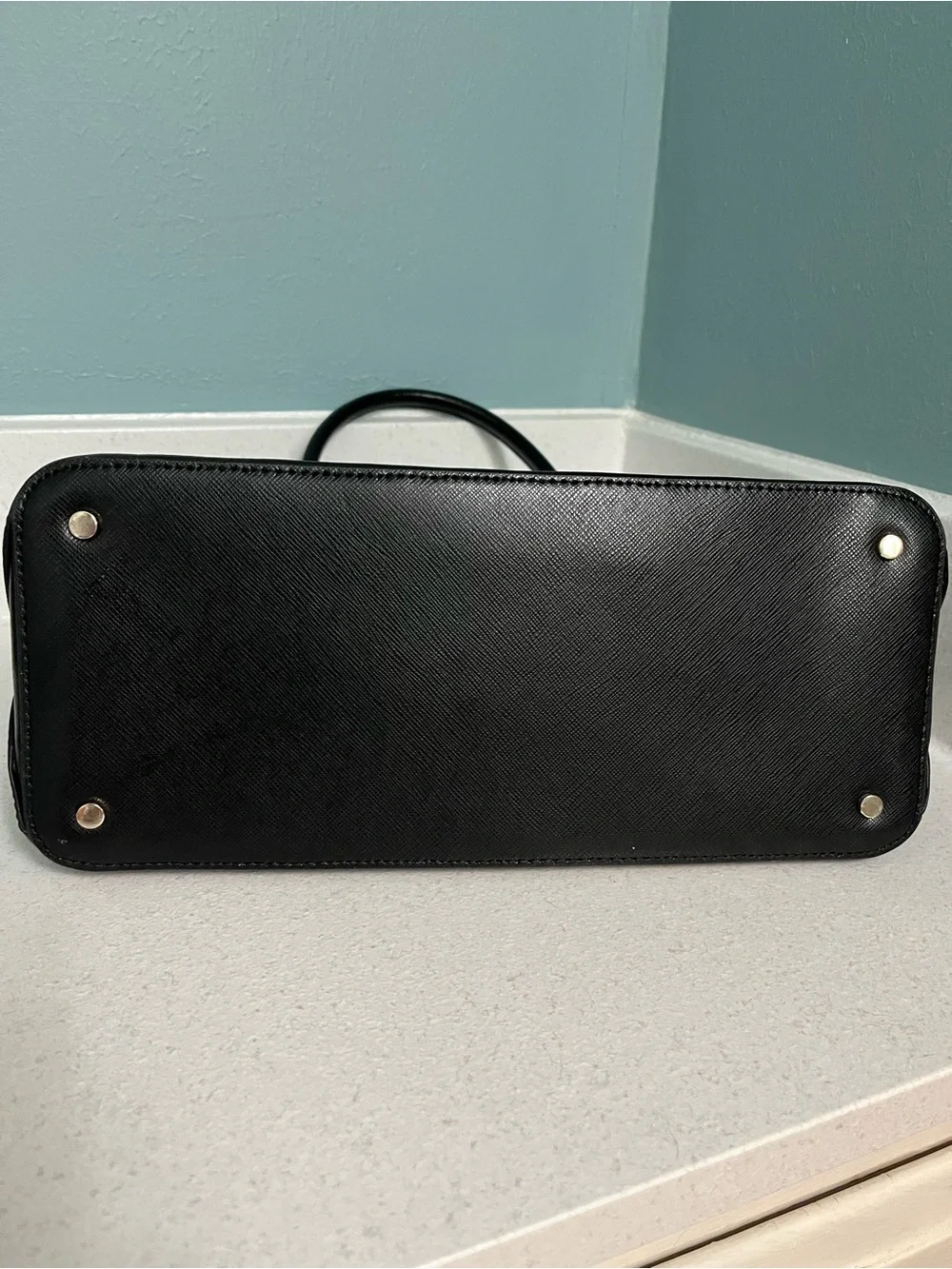 kate spade Black Saffiano Leather Dome Satchel